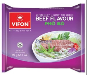 VIFON Instantní Rýžové Nudle S Příchutí Hovězí (Pho Bo) 60g
