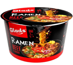 GLADS Instantní Nudle Ramen S Hovězí Příchutí 105g