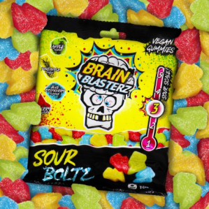 BRAN BLASTERZ Sour Boltz Gummies Level 3 Sour 100g