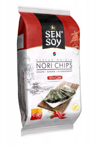 SEN SOY Řasový Snack S Příchutí Kimchi 4,5g