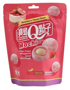 Q Mochi Sáčky s Příchutí Jahody a Sýru 180g