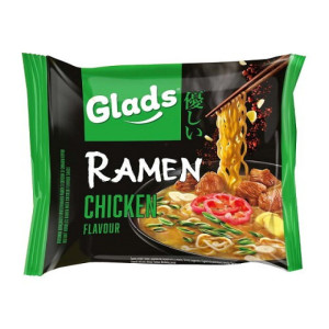 GLADS Instantní Nudle Ramen S Příchutí Kuřecí Sáček 105g