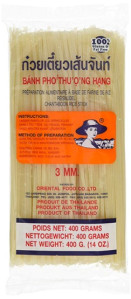 FARMER Rýžové Nudle Rovné 3mm, 400g