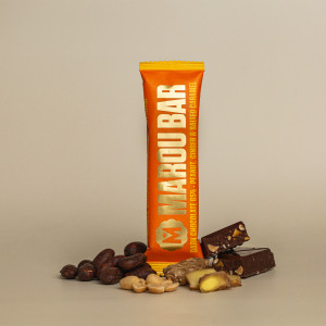 MAROU Čokoládová Tyčinka 65% S Arašídy, Zázvorem A Slaném Karamelem 35g