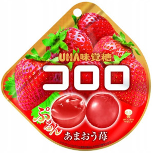 UHA Kororo Gumové Bonbóny Jahoda Tochiaika 40g (JP)