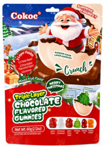 COKOC Křupavé Bonbóny Triple Layer Crunch Xmas 60g