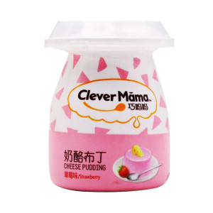 CLEVER MAMA Cheese Pudding S Příchutí Jahody 118g