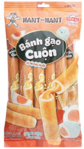 WANT WANT Krekry Rýžové Rolky Solené Vejce 170g