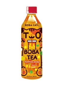 Boba Cat Mango a Ananas Bubble Tea PET 500ml