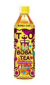 Boba Cat Marakuja a Liči Bubble Tea PET 500ml
