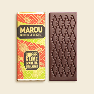 MAROU Mini Čokoládová Tyčinka Se Zázvorem A Limetkou BA RIA 69% 24g