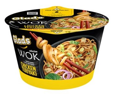 detail GLADS Instantní Nudle Wok S Teriyaki Omáčkou 95g