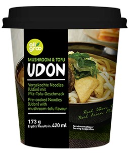 detail ALLGRO Instantní U-Dong S Houbami A Tofu 173g
