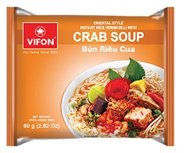 detail VIFON Instantní Rýžové Nudle S Krabí Příchutí 80g