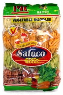 detail SAFOCO Bezvaječné Zeleninové Sušené Široké Nudle 500g