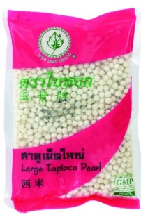 detail JADE LEAF Bílé Tapiokové Kuličky 400g