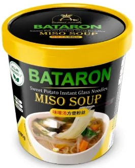 detail BATARON Skleněné Nudle Miso Polévka 100g
