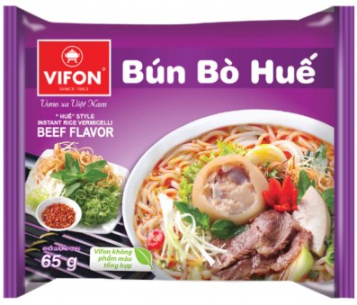 detail VIFON Instantní Rýžové Nudle S Příchutí Hovězí (Bun Bo Hue) 65g