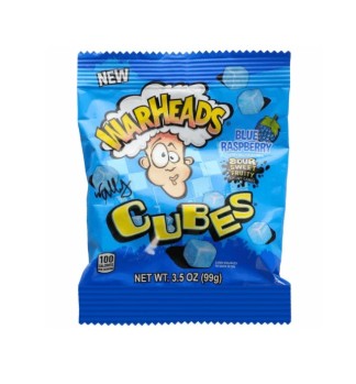 detail WARHEADS Blue Rasberry Cubes USA 99g