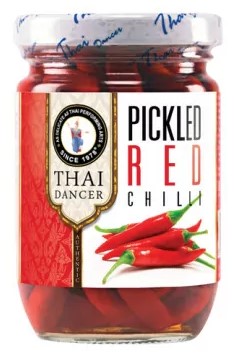 detail THAI DANCER Nakládané Červené Chilli 200g