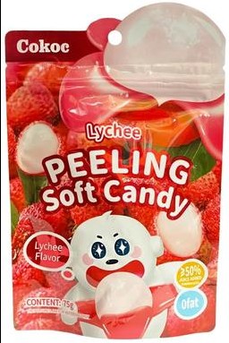 detail COKOC Peeling Soft Candy Lychee 75g