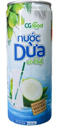 detail CG FOOD Kokosová Voda S Dužinou 325ml
