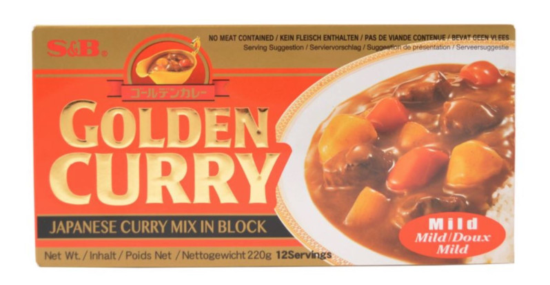 detail S&B Golden Curry Japonský Mix Mild 220g