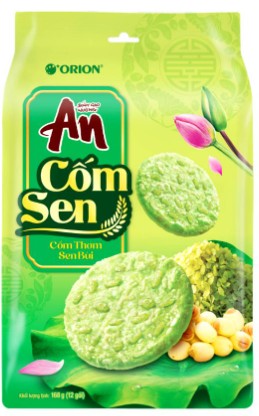 detail ORION AN Rýžové Krekery Se Zelenou Rýží A Lotosovou Příchutí 168g