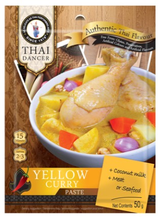 detail THAI DANCER Žlutá Kari Pasta 50g