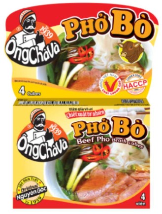 detail ONGCHAVA Bujónové Kostky Hovězí Polévka (Pho Bo) 75g