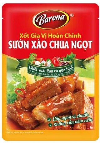 detail BARONA Kompletní Kořenící Omáčka - Sladkokyselná Smažená Žebra 80g
