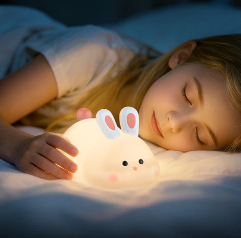detail Silikonová Noční Lampička Stmívatelná Králík 2W