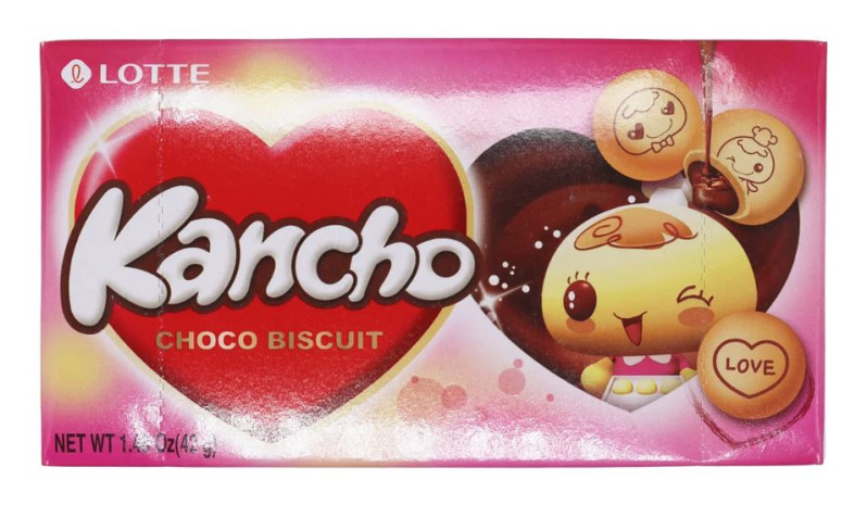 detail LOTTE Kancho Choco Biscuit 42g