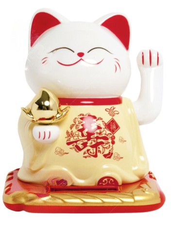 detail GOLDEN TURTLE Solární Šťastná Kočka C 8,3*10cm 1ks