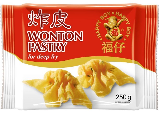 detail HAPPY BOY Wonton Testové Pláty Na Smažení 250g