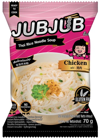 detail JUB JUB Instantní Rýžové Nudle s Příchutí Kuřecí 70g