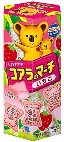 detail LOTTE Koala No March Sušenky Jahodové 48g (JP)