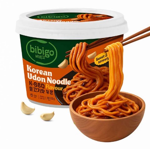 detail BIBIGO Korejské Udon Nudle S Příchutí BBQ 187,2g