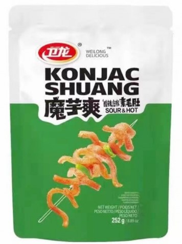 detail WEILONG Konjac Snack Shuang Hot And Sour 252g