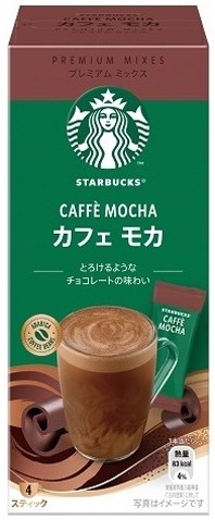 detail STARBUCKS Premium Mix Cafe Mocha 4 Sticks 88g (JP)