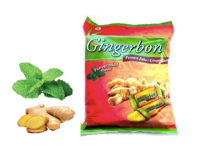detail GINGER Zázvorové Bonbóny S Příchutí Mentolový 125g