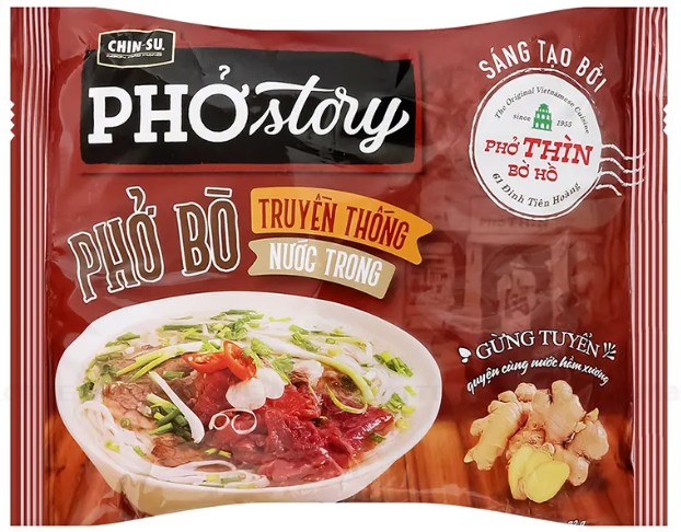 detail CHIN-SU PHO STORY Instantní Rýžové Nudle S Příchutí Hovězí 72g