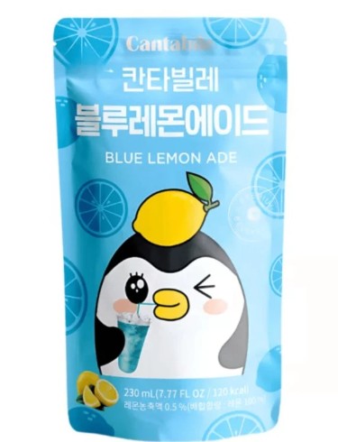 detail CANTABILE Osvězující Modrý Citronový Nápoj S Cítronou Chutí 230ml