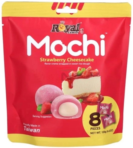 detail ROYAL FAMILY Mochi Jahodový Cheesecake 120g