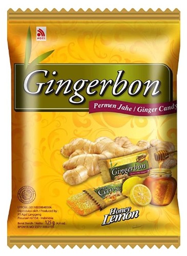 detail GINGERBON Zázvorové Bonbóny S Citronem A Medem 125g