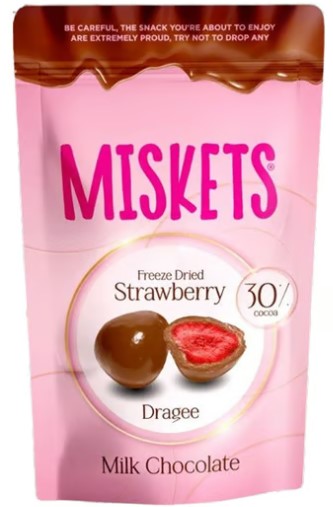 detail MISKETS Lyofilizované Jahody V Mléčné Čokoládě 80g