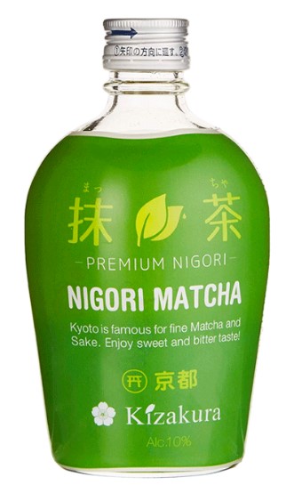detail KIZAKURA víno sake Premium Nigori Matcha 10% 300ml