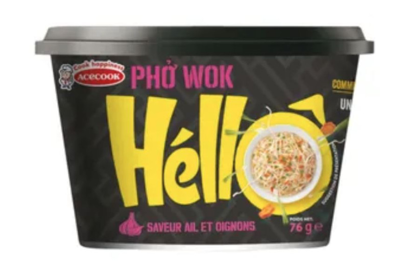 detail HELLO Instantní Nudle Pho Wok S Příchutí Cibule A Česneku 76g