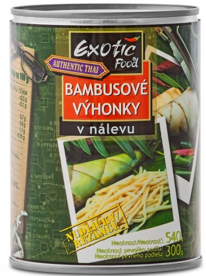 detail EXOTIC FOOD Bambusové Výhonky Nudličky 540g