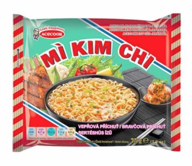 detail MI KIM CHI Instantní Nudle S Vepřové Příchutí 75g